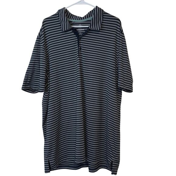 Adidas Other - Adidas Golf Men’s Striped Polo Shirt Size 2XL Performance Activewear Blue White